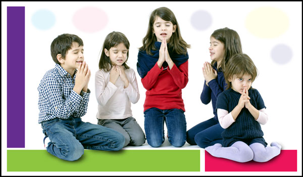 Children praying to God