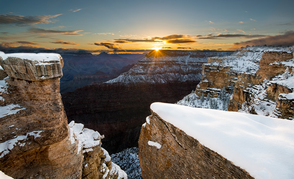 sunrise at the grand canyon
