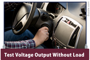 Test voltage output without load