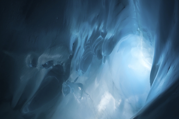 Mendenhall glacier cave blue ice