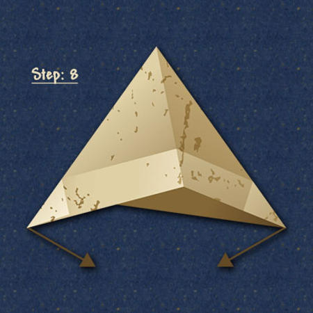 Origami boat diy step eight
