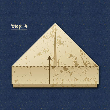 Origami boat diy step four