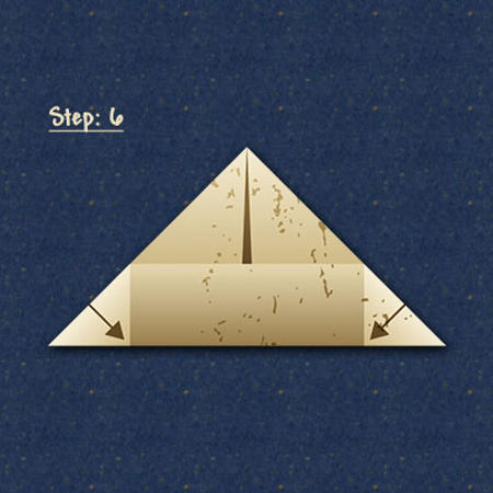 Origami boat diy step six