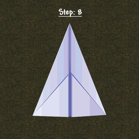 Origami plane diy step eight