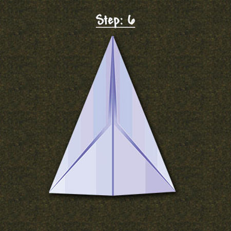 Origami plane diy step six