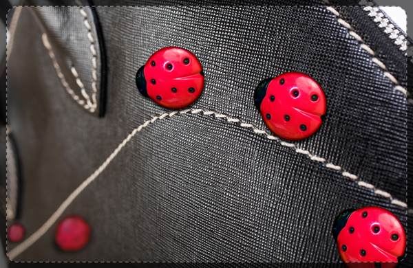 Button Art Beetle Bag