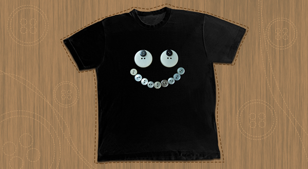 Button Art T-shirt