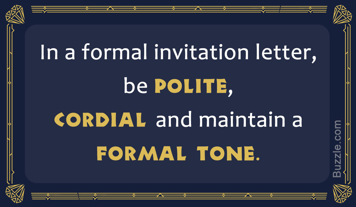 how to write a formal invitation letter