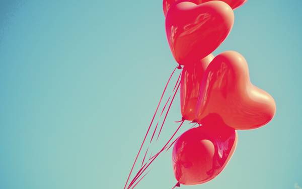 Heart Shaped Red Balloons
