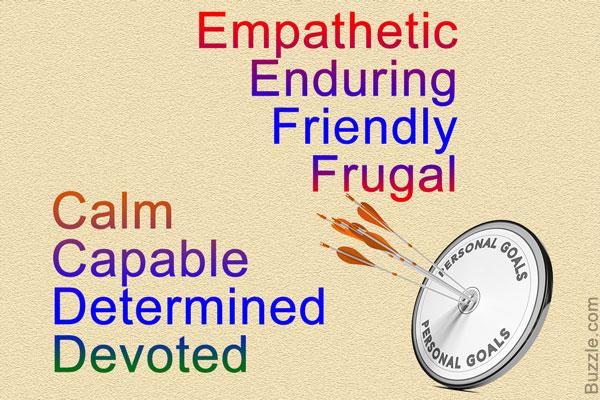 empathetic enduring friendly frugal calm capable determined devoted