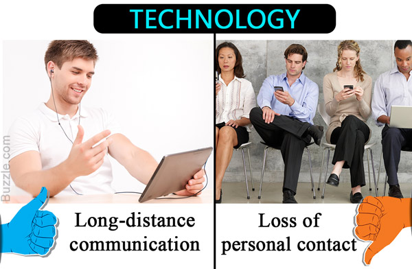 Communication vs loss of personal contact due to technology