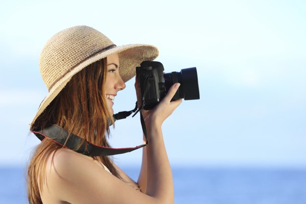 Woman with a dslr camera