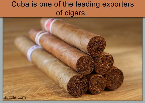 Cuba is one of the leading exporters of cigars.