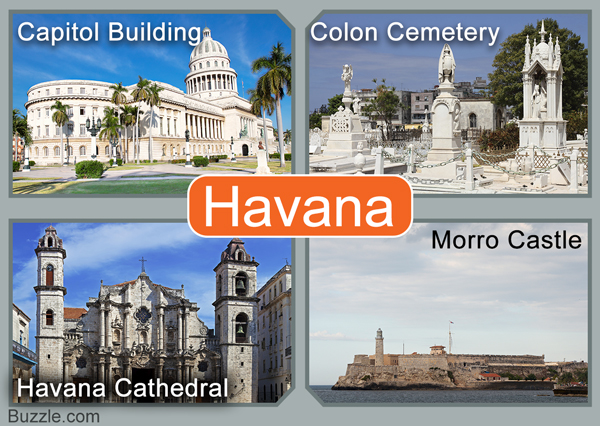 Havana Capitol Building Colon cemetery Havana Cathedral Morro Castle