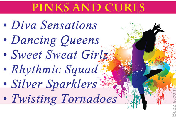 pinks and curls names for dance group