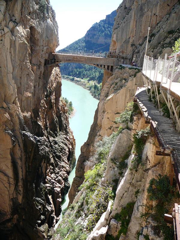 Bridge and Rockscape in gorge in El Chorro