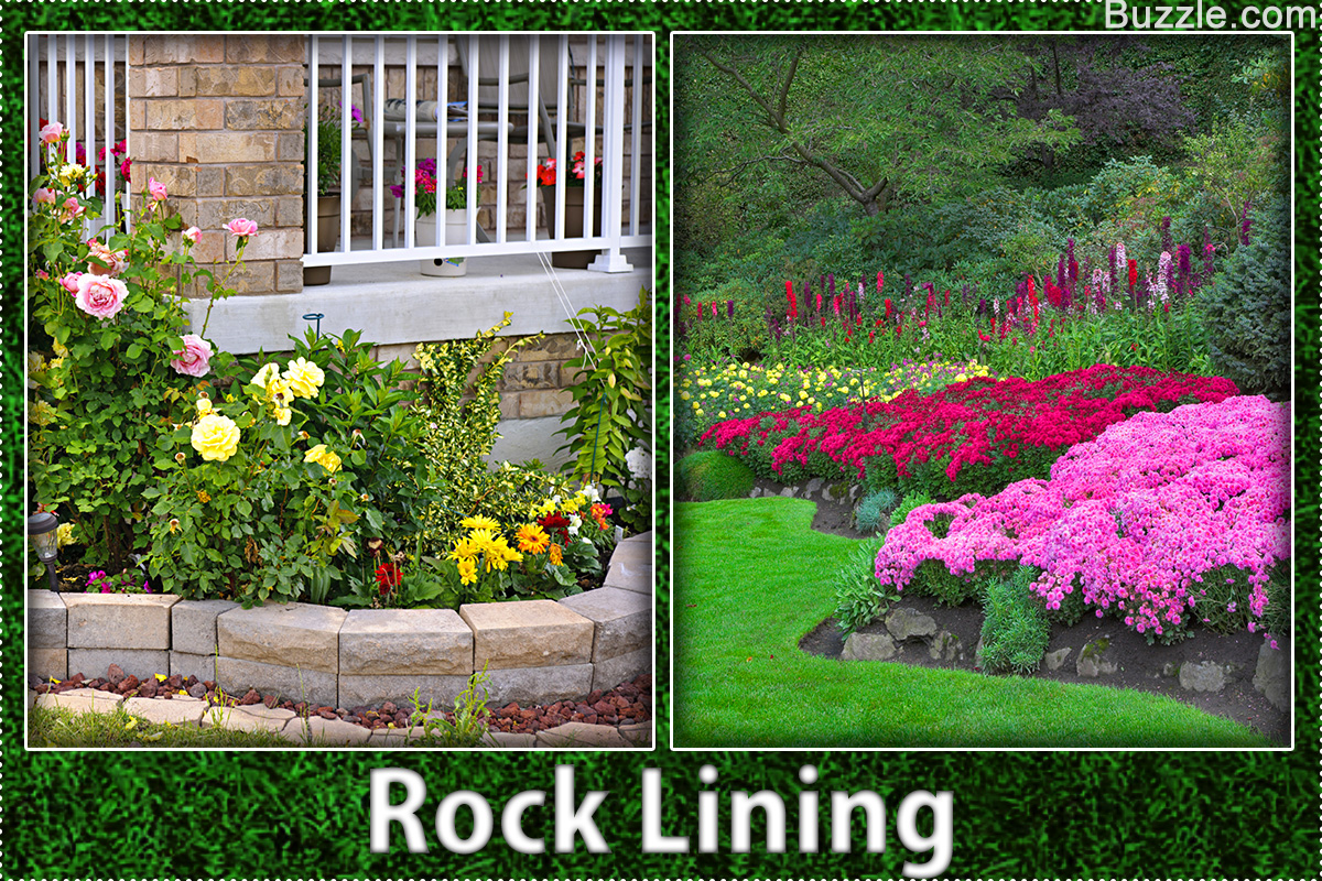 colorful flower bed border: attractive flower bed edging ideas