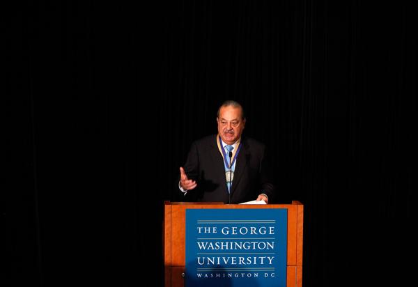 George Washington University Honors Mexican Billionaire Carlos Slim