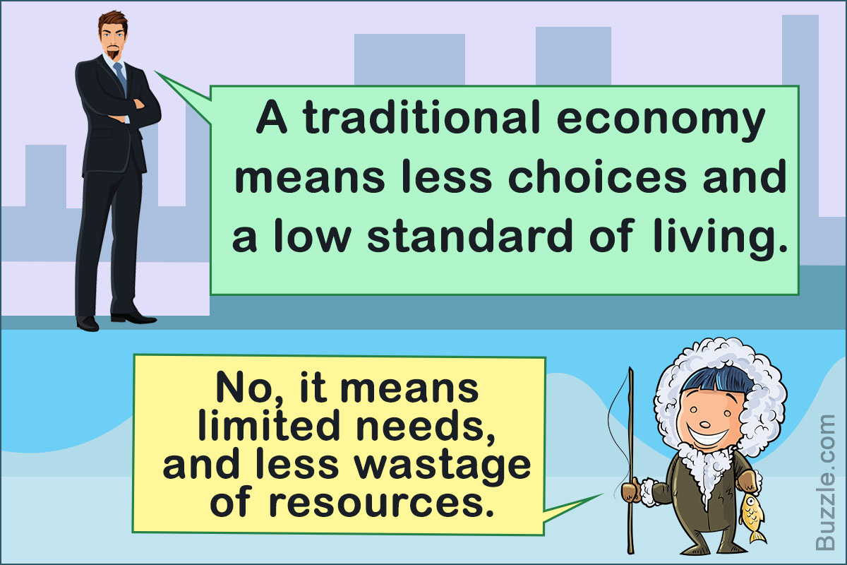 the advantages and disadvantages of a traditional economy