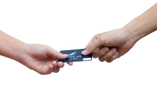 Credit card hold in hands