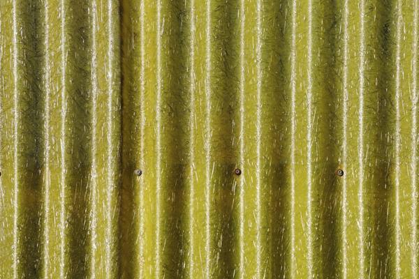 Corrugated yellow-green plastic sheeting