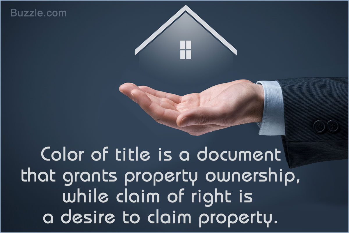 Difference Between Color of Title and Claim of Right