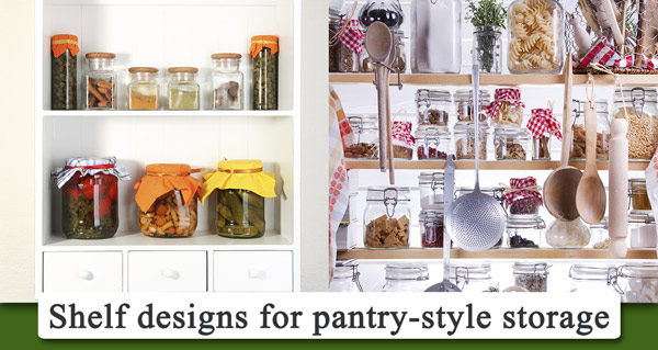 Pantry-style shelves