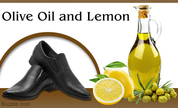 shining shoes with olive oil