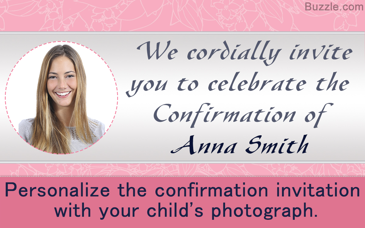 Wording Samples for Confirmation Invitations