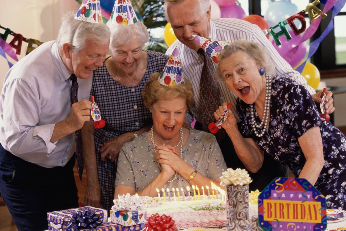 Image result for old person birthday party