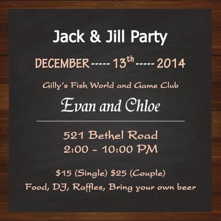 Jack and jill party invitation
