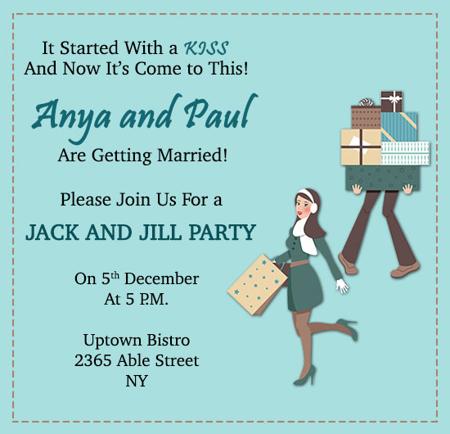 Couple invitation for jack and jill party