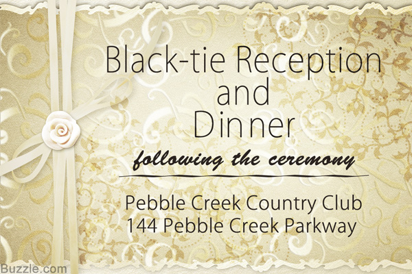 black tie reception and dinner