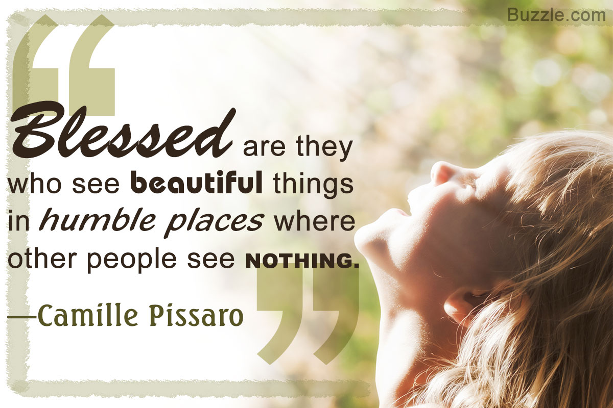 Camille Pissarro quote on being blessed