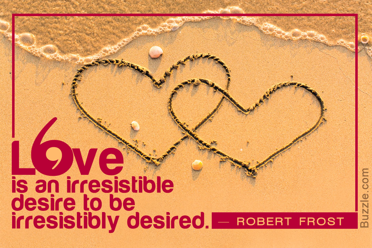 Robert Frost quote about love