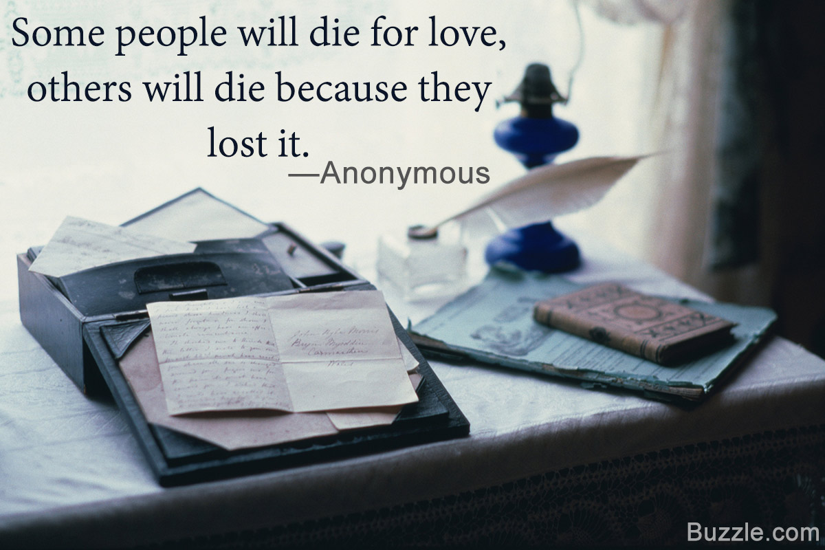 Anonymous Quote about love "