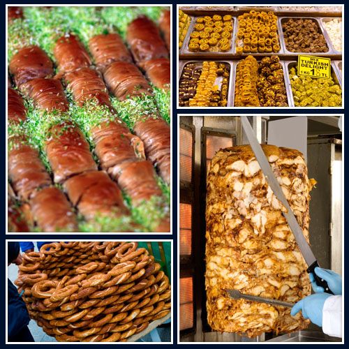 Istanbul street food collage