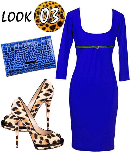 blue dress leopard shoes