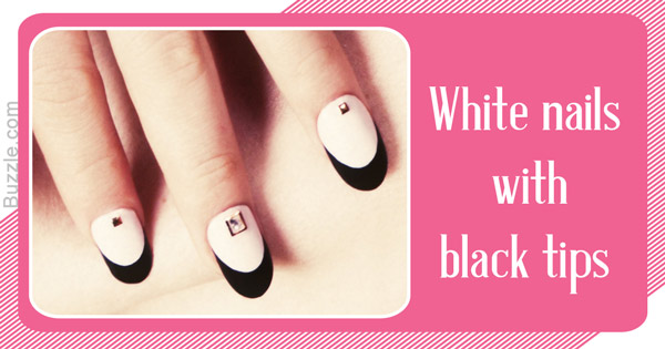Black tipped nails