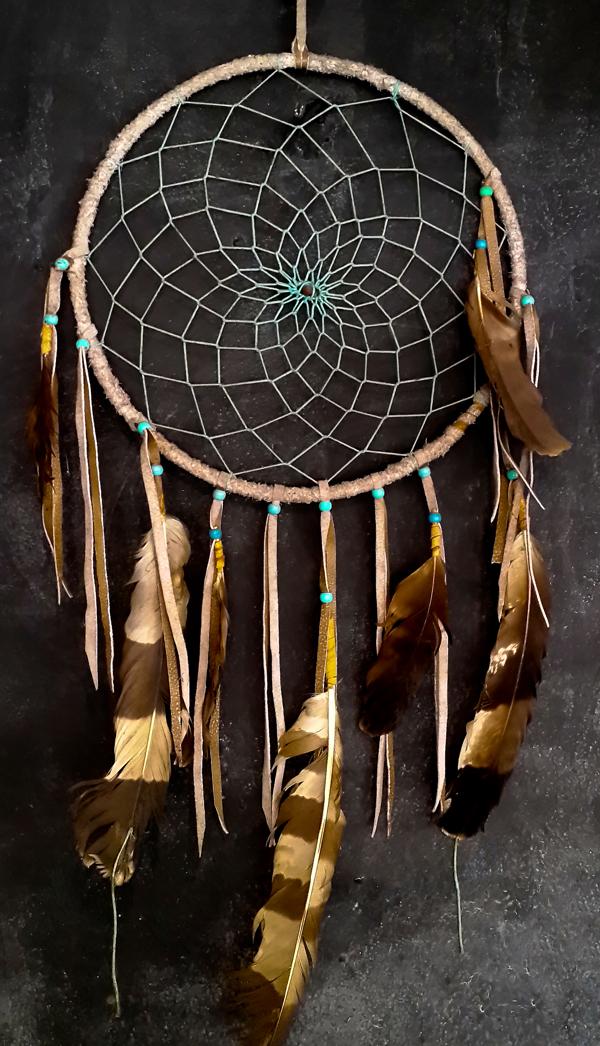 Dream catcher hanging on wall