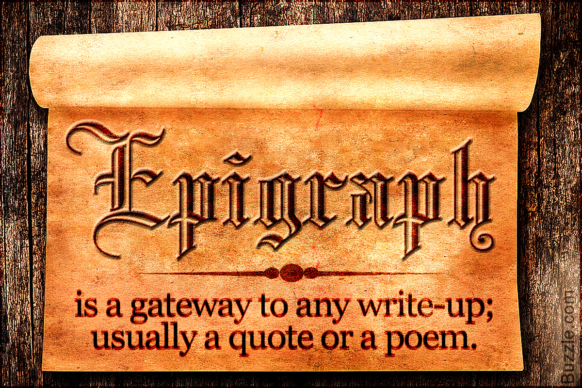 Interpretation of Epigraph With Famous Examples from 