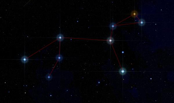 Leo constellation in deep space