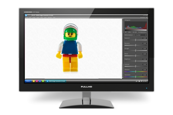 Editor software with Lego decal