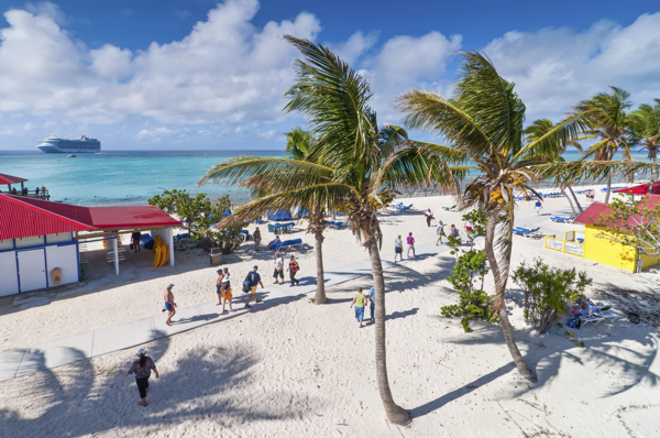 Sandy beach in the Bahamas