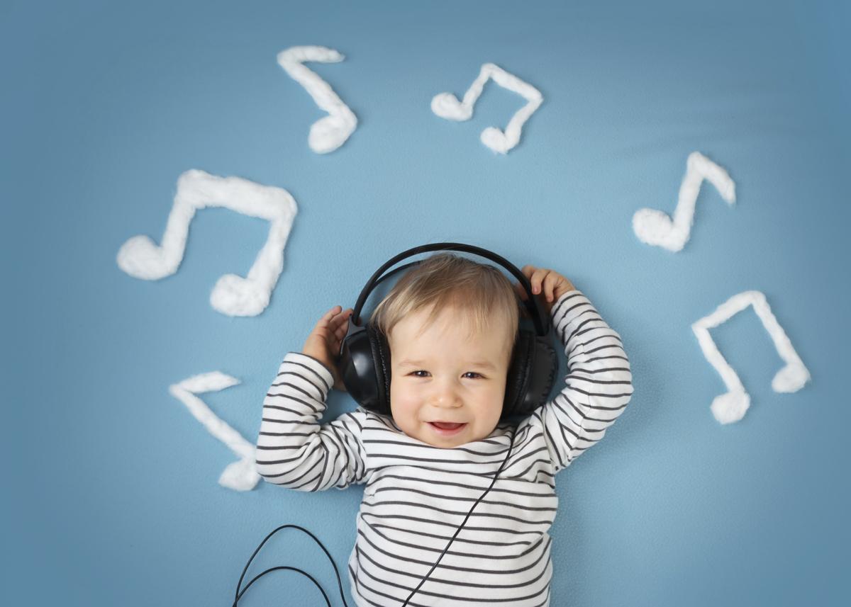 Image result for listening to music baby