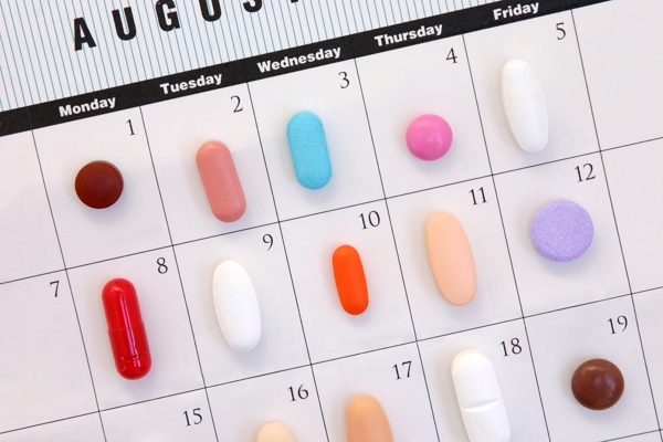 Daily medication calendar