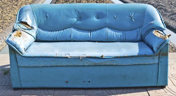 Vintage blue sofa