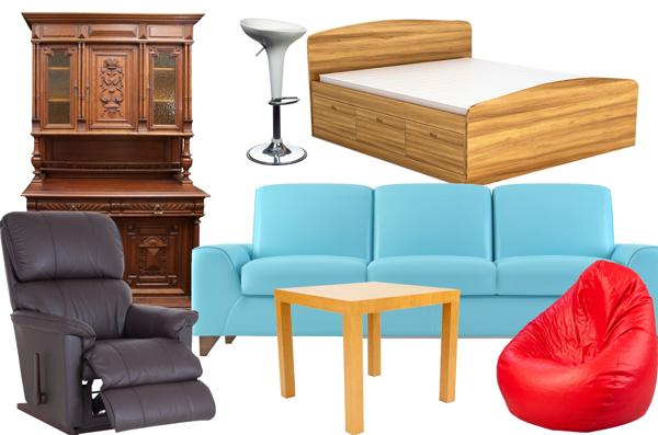 Different types of furniture