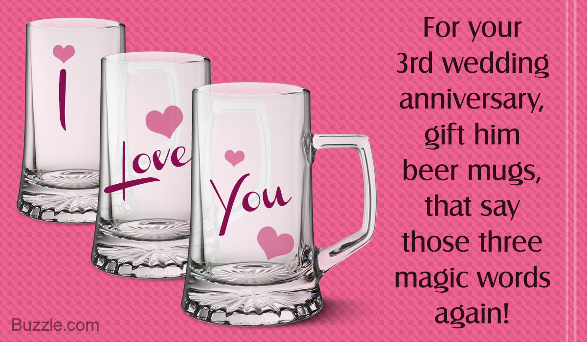 simply awesome 3rd wedding anniversary gift ideas for husband