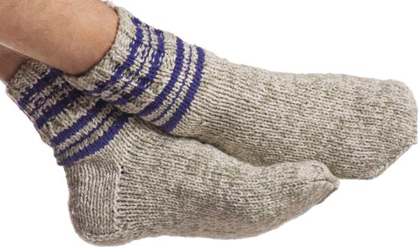 Wool knitted socks